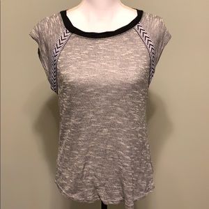 Maurices Sleeveless Silver/Black Top
